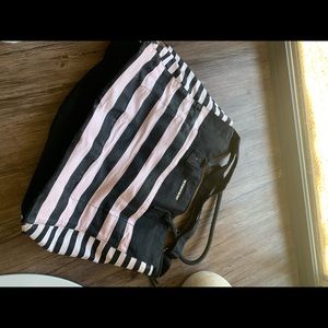 Victoria secret tote bag black pink